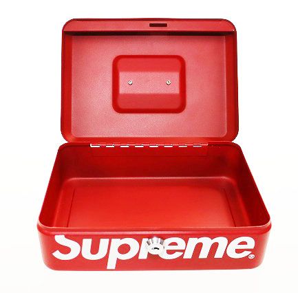 シュプリーム ロックボックス レッド 金庫 小物入れ メタルトレー Supreme ロックボックス Supreme ロックボックス レッドホワイト ロゴ