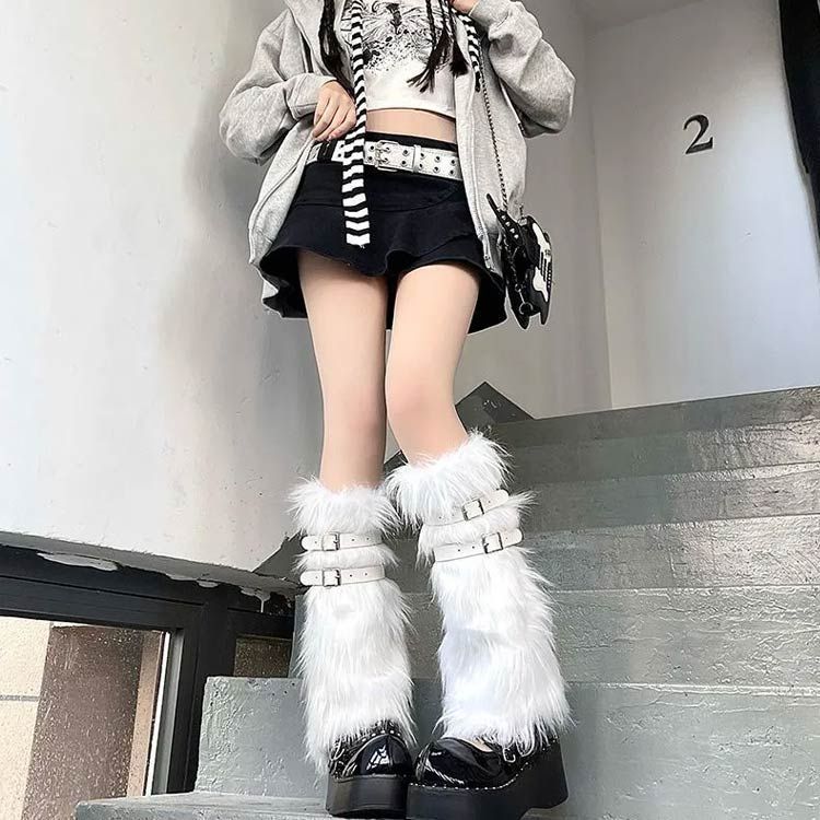 レッグウォーマー レディース レッグウェア ブーツカバー 35cm 足首