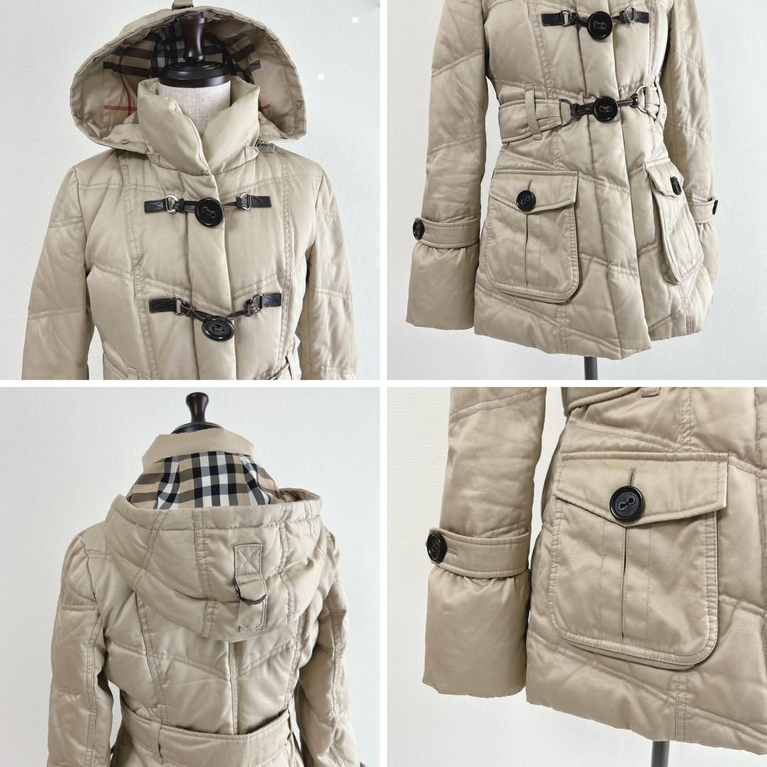 BURBERRY BLUE LABEL ダウンコート ダッフル 裏地ノバチェック