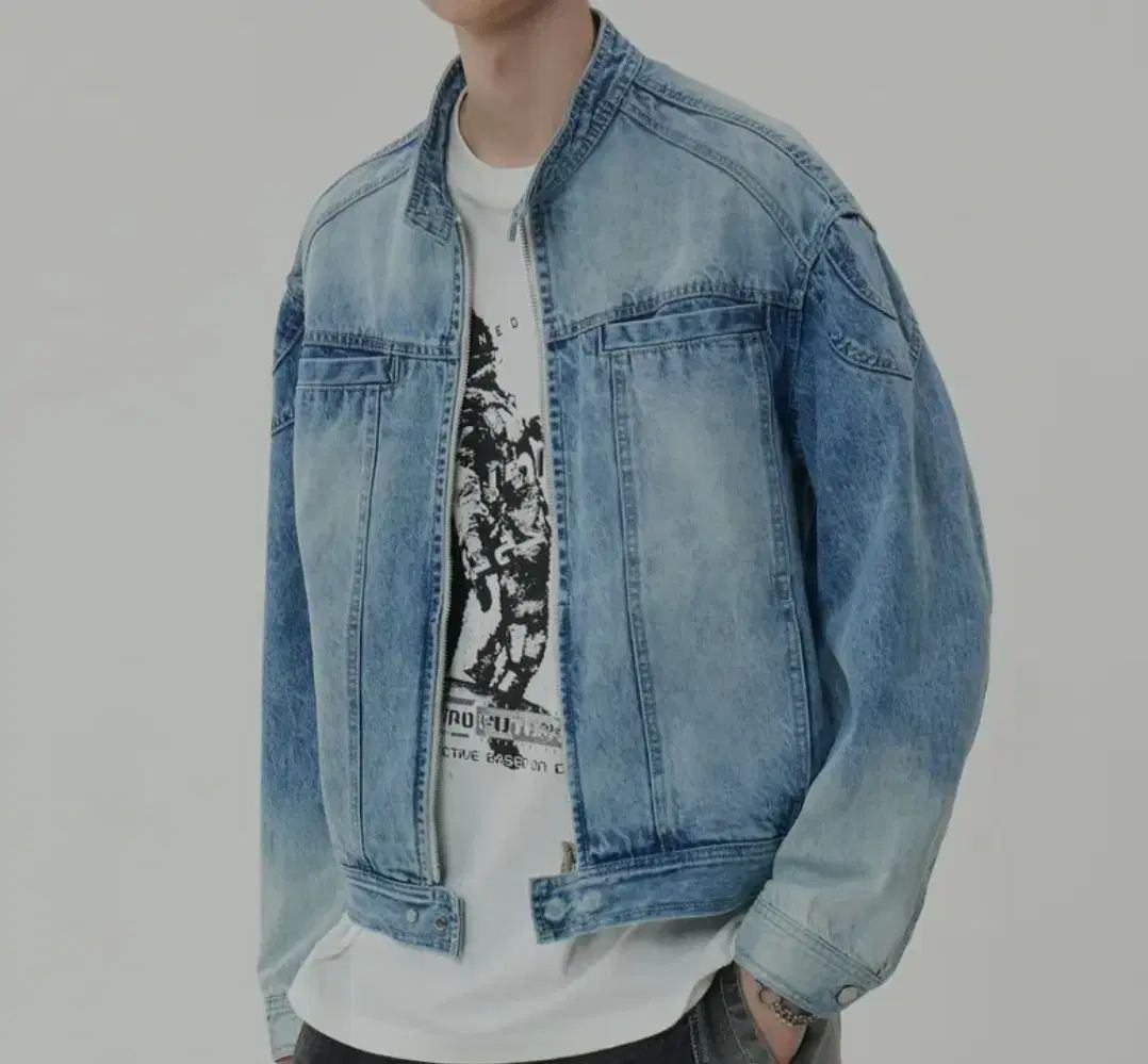 MAISON MINED メゾンミネド デニムジャケット SNAP BIKER DENIM JACKET INDIGO