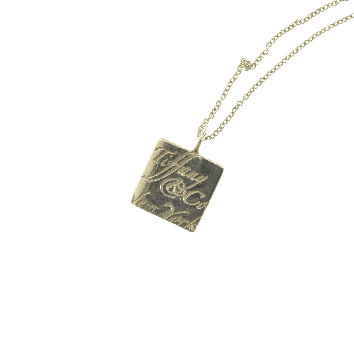 【美品】ティファニー TIFFANY&Co. ノーツスクエアネックレス TIFFANY&Co.】ティファニー ノーツ スクエア シルバー925