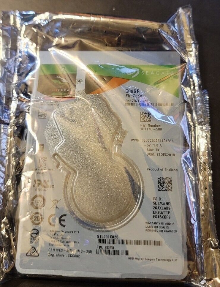 SEAGATE FIRECUDA 500GB 128MB SATA 2.5 SSHD HYBRID-SSD DRIVE ST500LX025