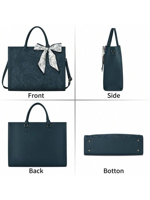 バッグ レディース トートバッグ 15.6インチ ウーマンズ ラップトップバッグ 防水レザーハンドバッグ 軽量書類バッグ 大容量サッチェル ショルダーバッグ トレンディビジネスカジュアルバッグ オフィス ビジネス DECORATOM_COM_BR