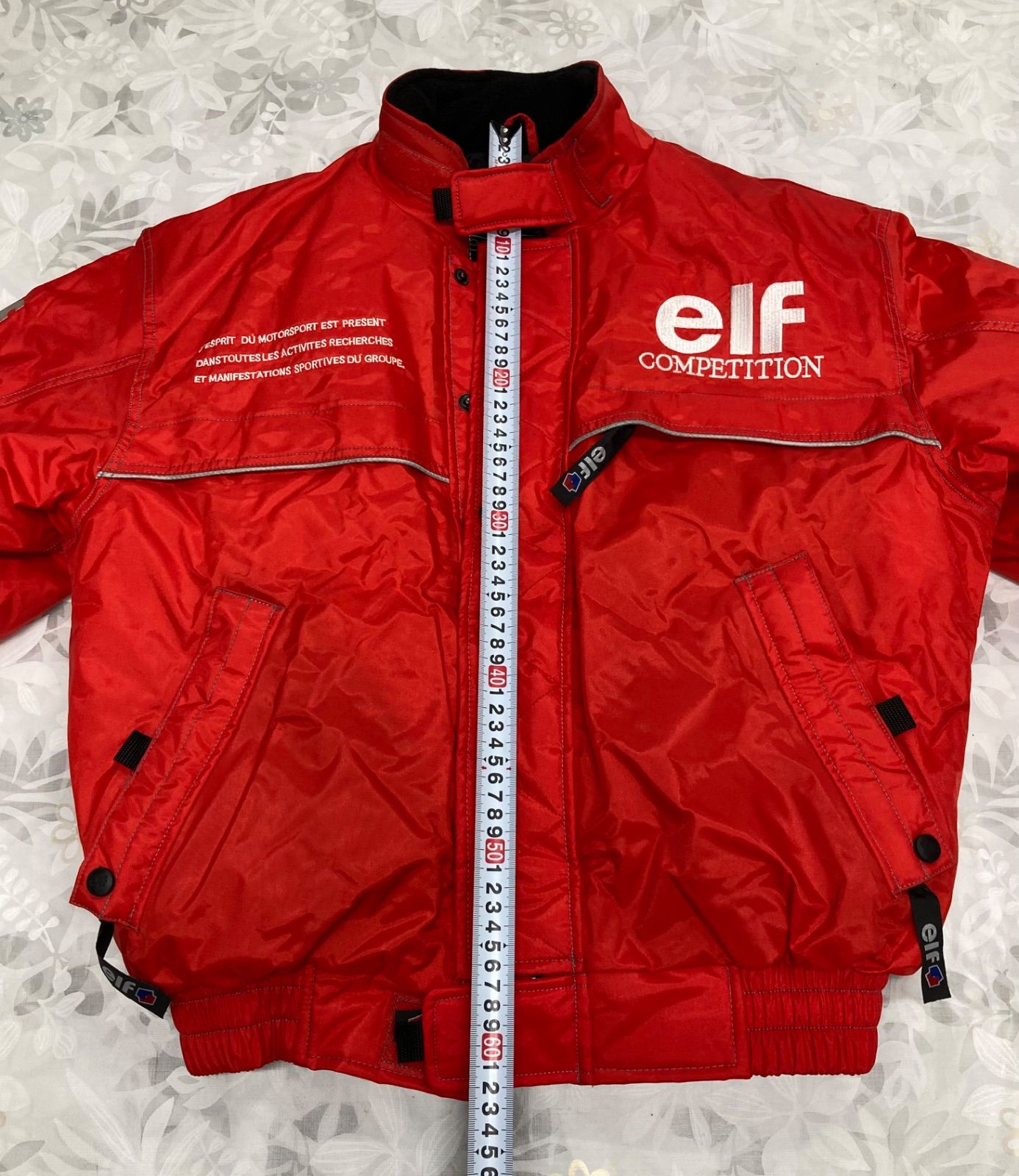 デート elf エルフ 中綿 レッド 赤 無地 レーシングジャケット モータースポーツブランド COMPETITION ロゴ レーシングウェア バイクウェア 防風 防寒 original collection 気持ちの良い