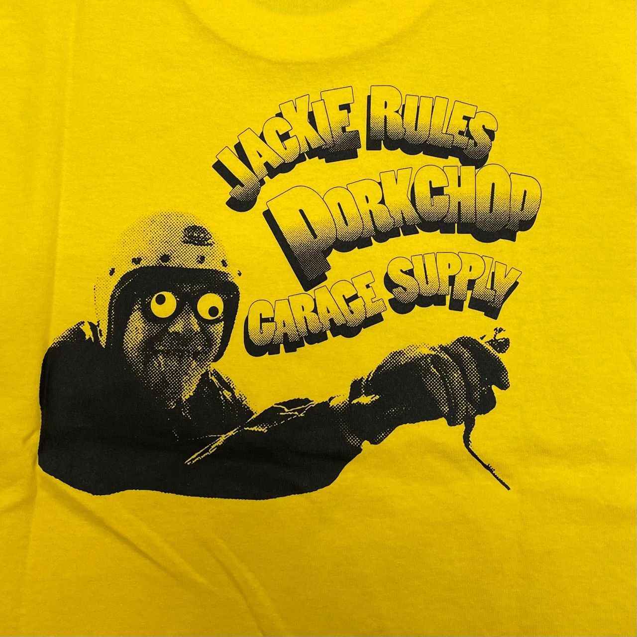 未使用品 PORKCHOP GARAGE SUPPLY JACKIE RULES TEE プリント クルー 