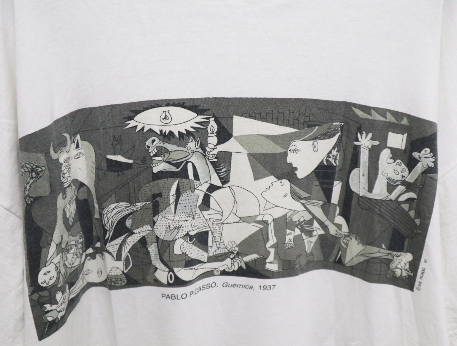 ヴィンテージ 90s ピカソ PICASSO ゲルニカ アートTシャツ サイズXL 