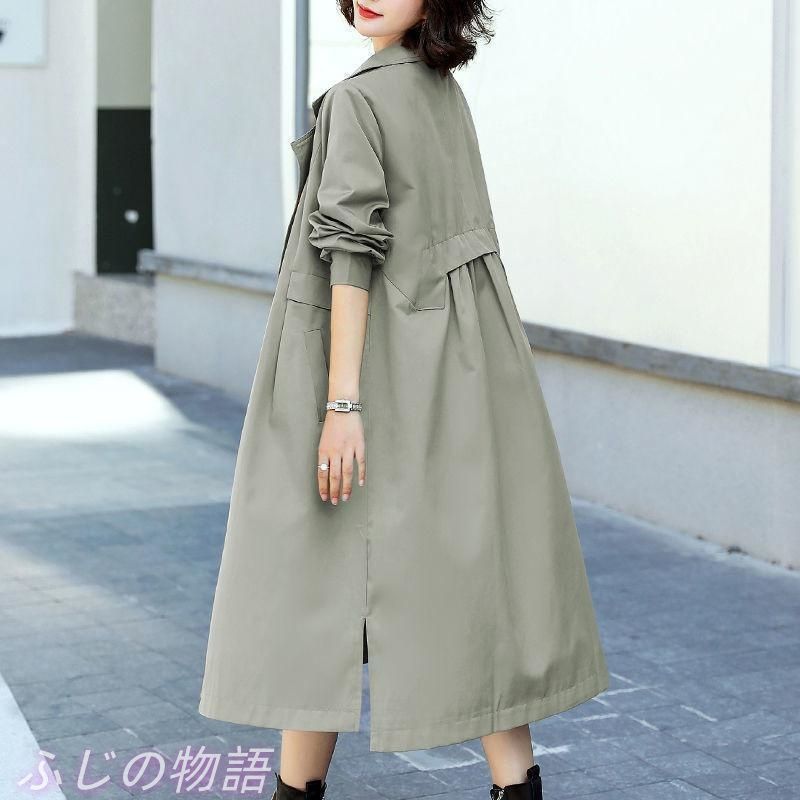  げトレンチコート レディース 春服 スプリングコート マウンテンパーカー ジャケット ゆったり ロング丈 羽織 アウター 春秋 カジュアル 卒業式 服 アウター ベビー服(~95cm)