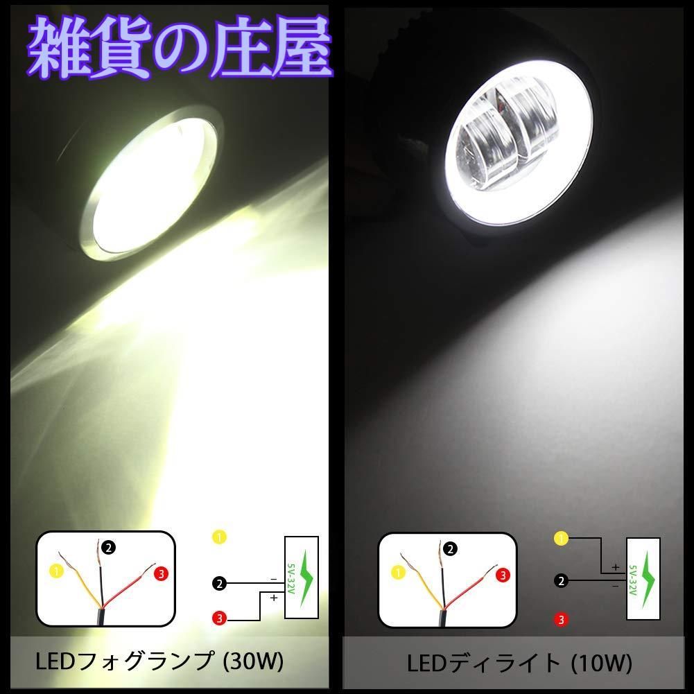 激安セール】KAWELL 40W LEDフォグ ランプ 丸型フォグ イカリング 作業灯 デイライト付き バイク ヘッドライト 12v ledライト  led バイク ライト ワークライト バイク フォグランプ デイライト バイク 補助灯 車外灯 汎用 2個セッ - メルカリ