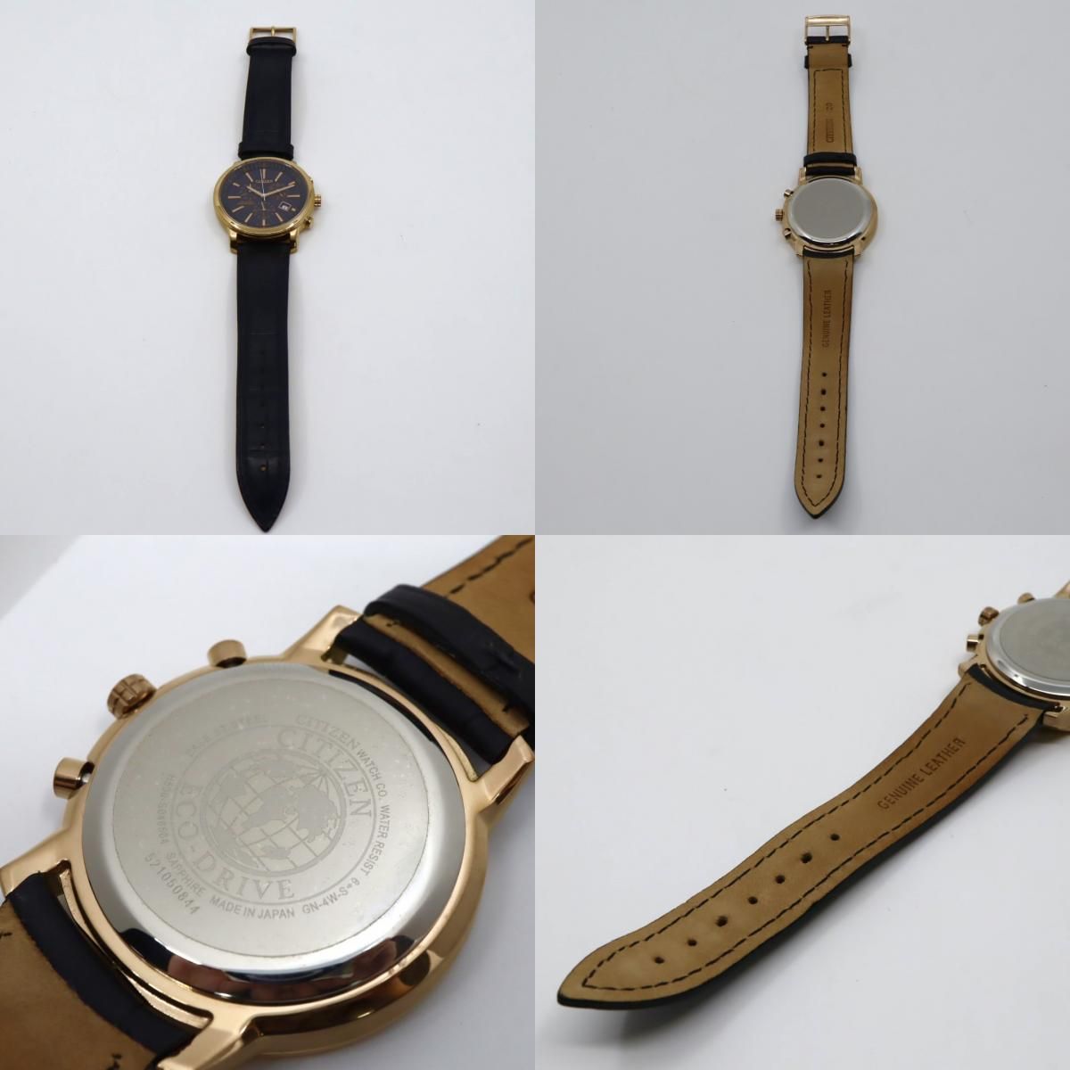 ほぼ新品/稼働品】CITIZEN シチズン 腕時計 エコドライブ クロノグラフ 