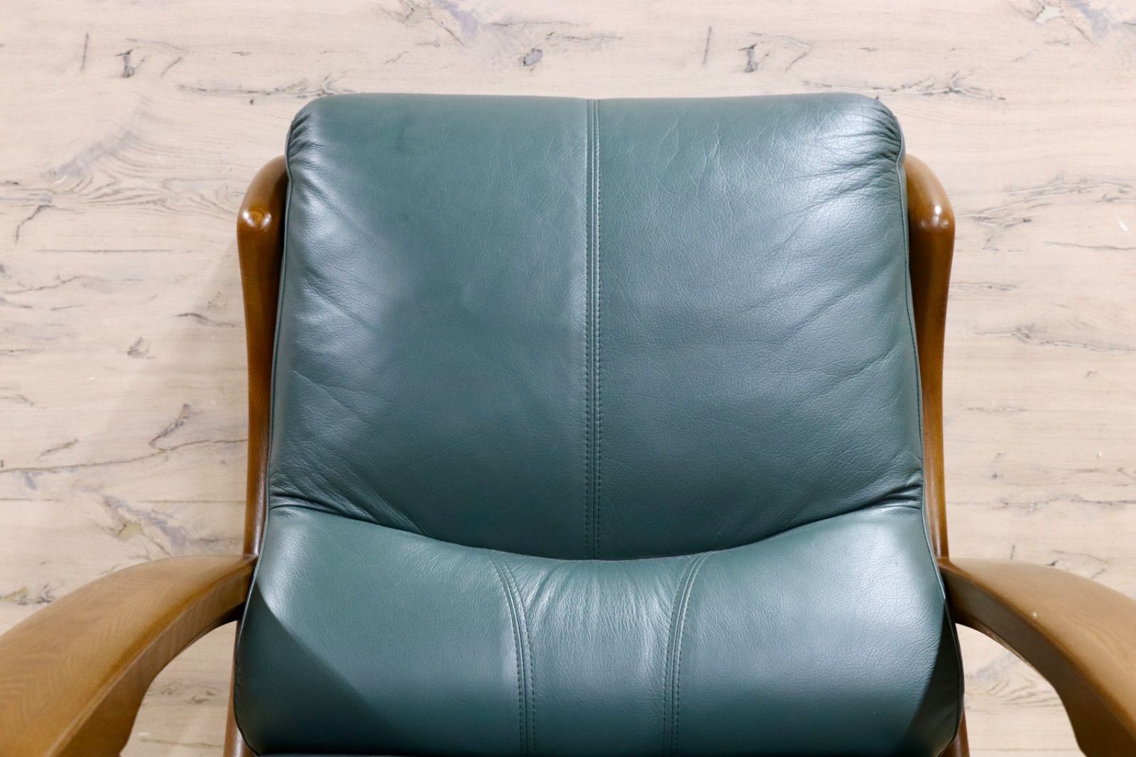 GMIK566B NAGANO INTERIOR ナガノインテリア 1人掛けソファ シングルソファ 応接ソファ 緑 本革