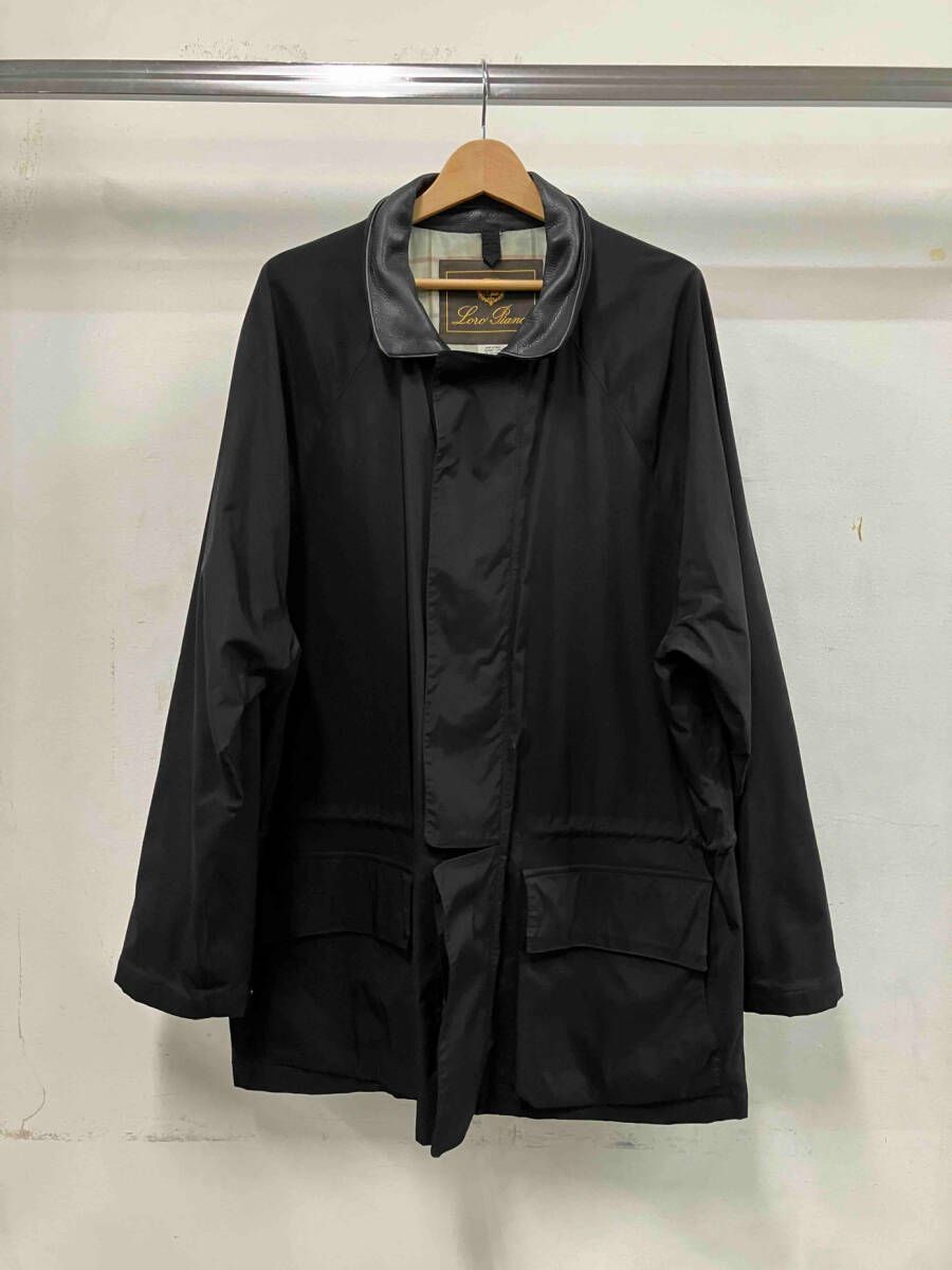 LORO PIANA ロロピアーナ その他コート 1992 オリンピック ステン レザー サイズL ブラック イタリア製