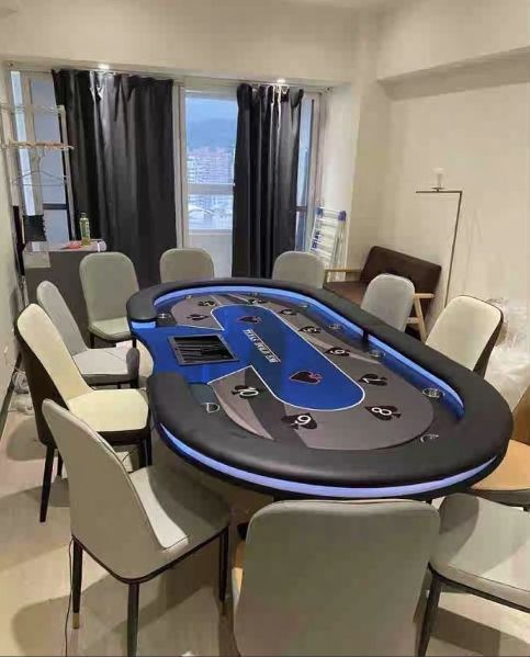 ポーカーテーブル チップ 競技用テーブル LEDライト 高級 ポーカー