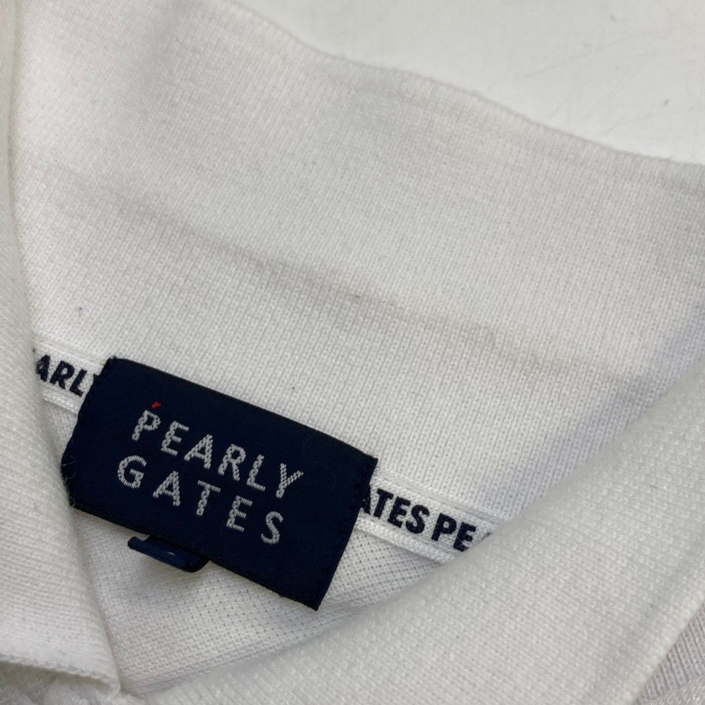 サイズ：2 PEARLY GATES パーリーゲイツ  半袖ポロシャツ ニコちゃん  ホワイト系 [240101449457] ゴルフウェア レディース ストスト サイズ：2 PEARLY GATES パーリーゲイツ 半袖ポロシャツ ニコ
