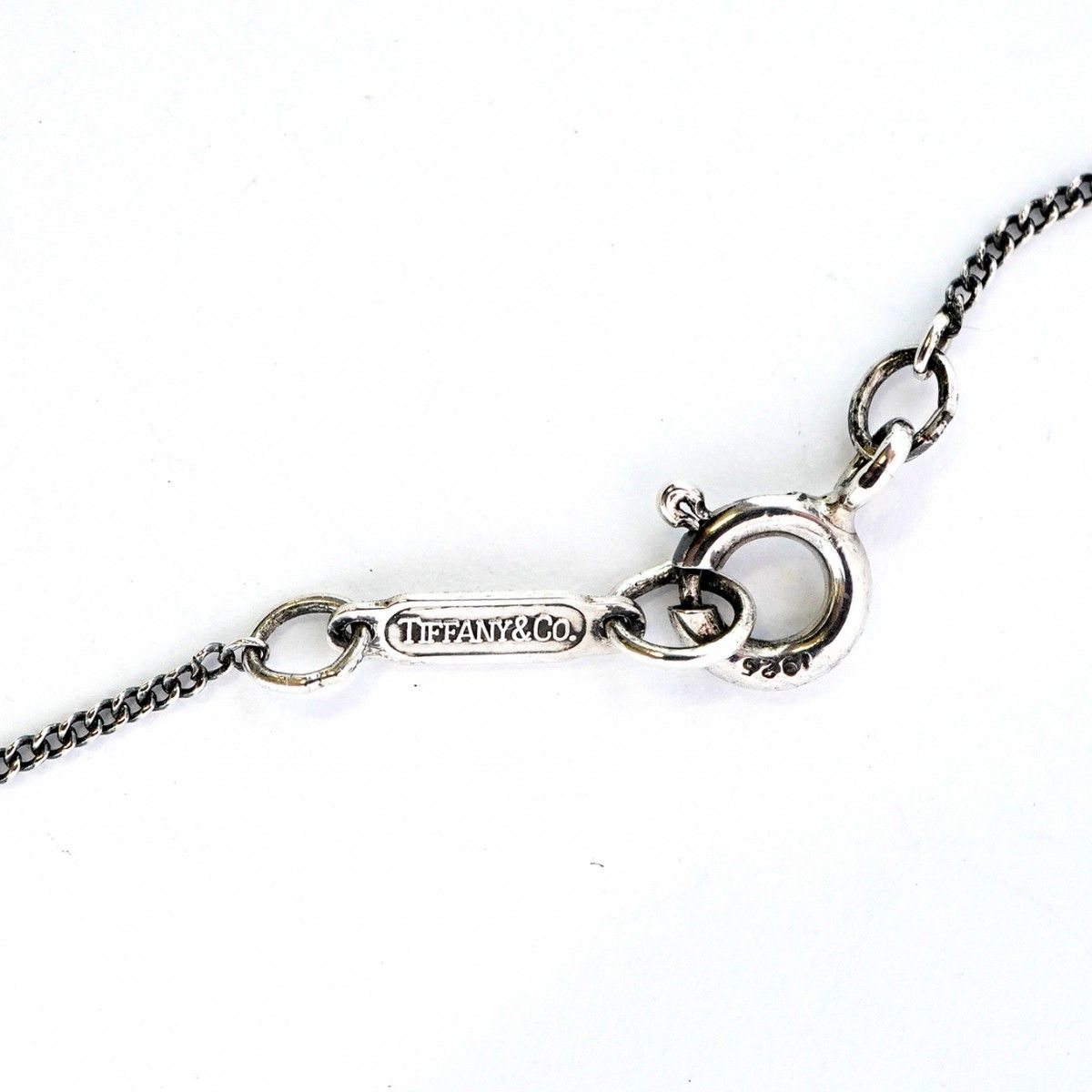 【Tiffany＆Co.】ティファニー　リボンモチーフネックレス　シルバー925 5jgb0527】ティファニー ネックレス リボンモチーフ シルバー925