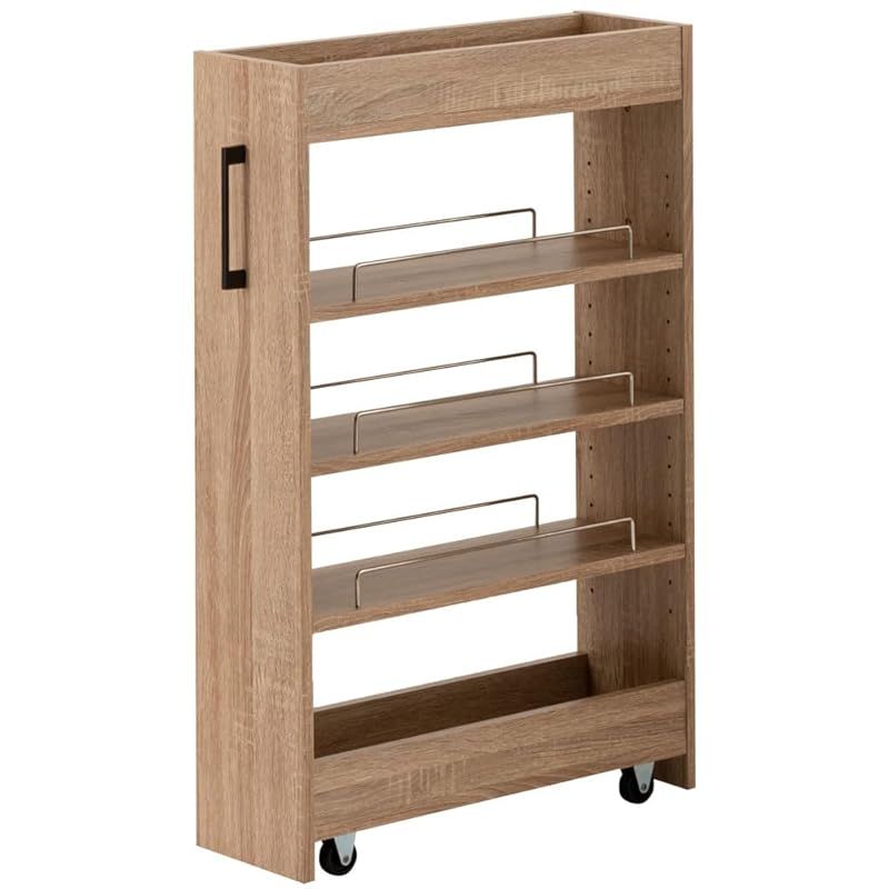 アイリスプラザ(IRIS PLAZA) 隙間収納ロータイプ ライトナチュラル 幅18cm FRM-005-IR 0