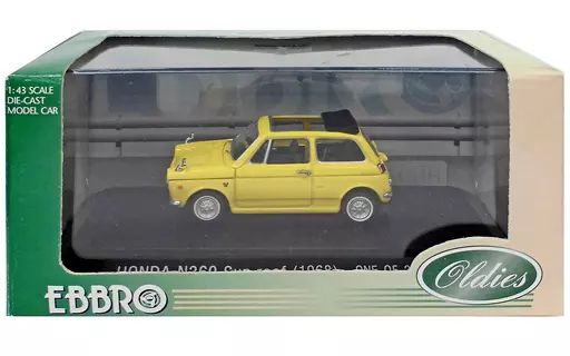 EBBRO HONDA N360 サンルーフ ミニカー 1968年 1/43 中古】ミニカー 1/43 HONDA N360 Sun roof 1968(イエロー