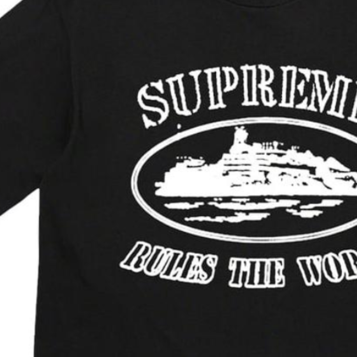 新品未使用  シュプリーム corteiz✖️supreme Logo Rules The World Tee  Tシャツ 男女兼用