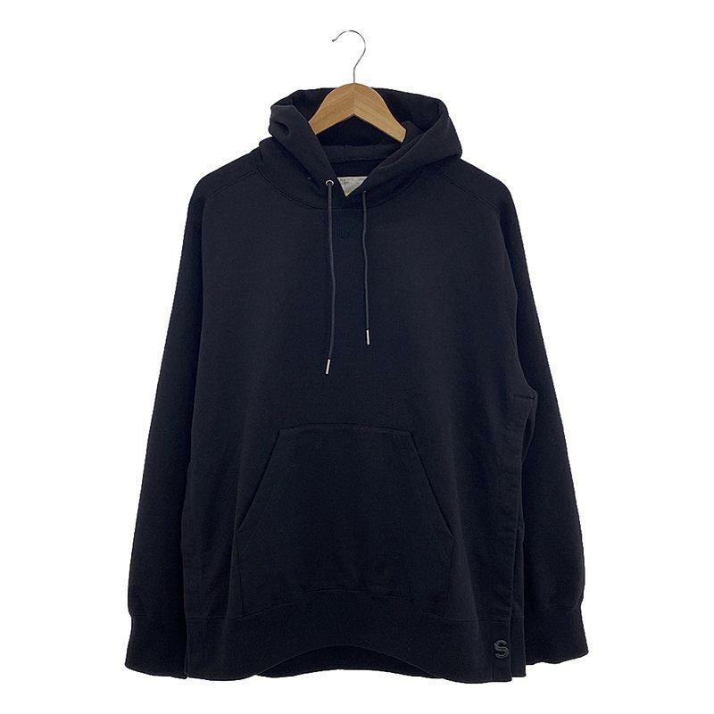 新品】 sacai / サカイ | S Sweat Jersey Hoodie サイドスリット スウェット フーディ プルオーバーパーカー | 3 |  ブラック | メンズ - メルカリ