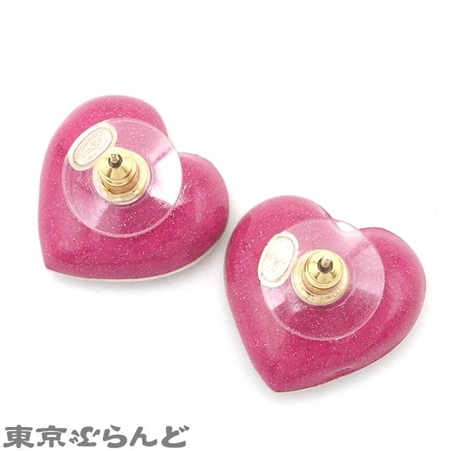 シャネル CHANEL ココマーク ハート ピアス C23P ゴールドx