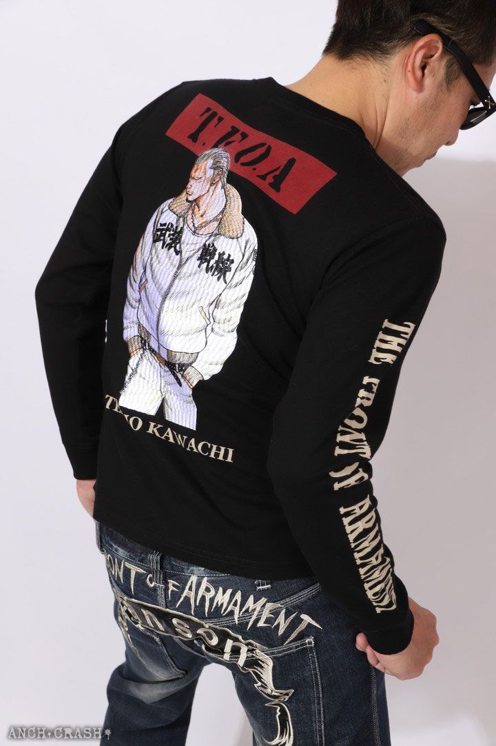 クローズ WORST T.F.O.A 武装戦線 河内鉄生 ロンT CRLT-2201 ブラック