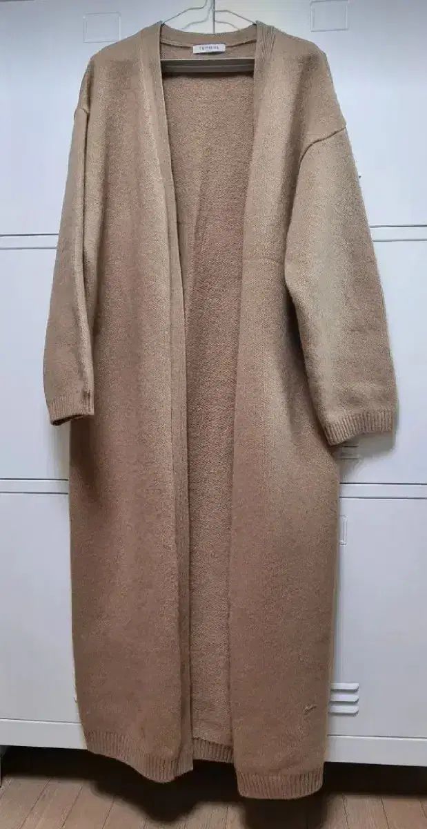  マーシー ロング カーディガン セット ー ベージュ マフラー付属 長袖 カーディガン ボレロ アンサンブル