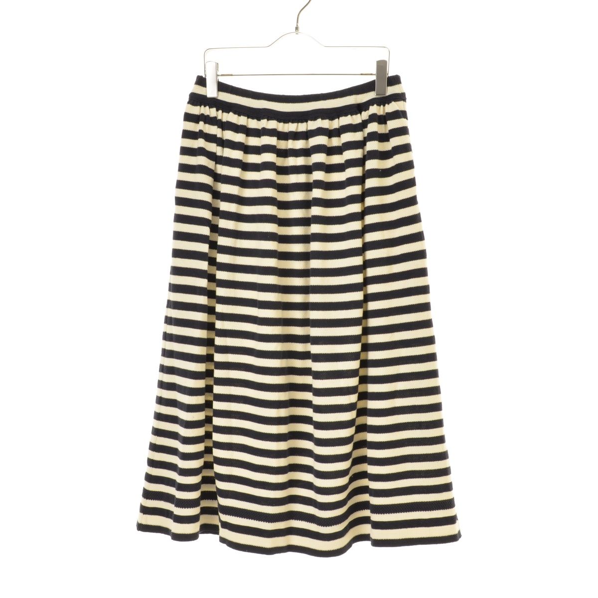 45rpm/45R】70640062 カノコニットソーのスカート ボーダーマキシスカート 