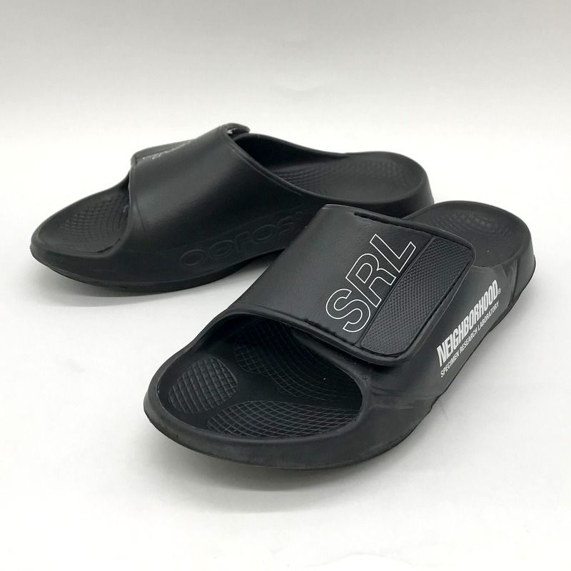NEIGHBORHOOD サンダル　OOFOS OOAHH 新品 NEIGHBORHOOD SRL OOFOS OOAHH 27cm 黒 ネイバーフッド×OOFOS