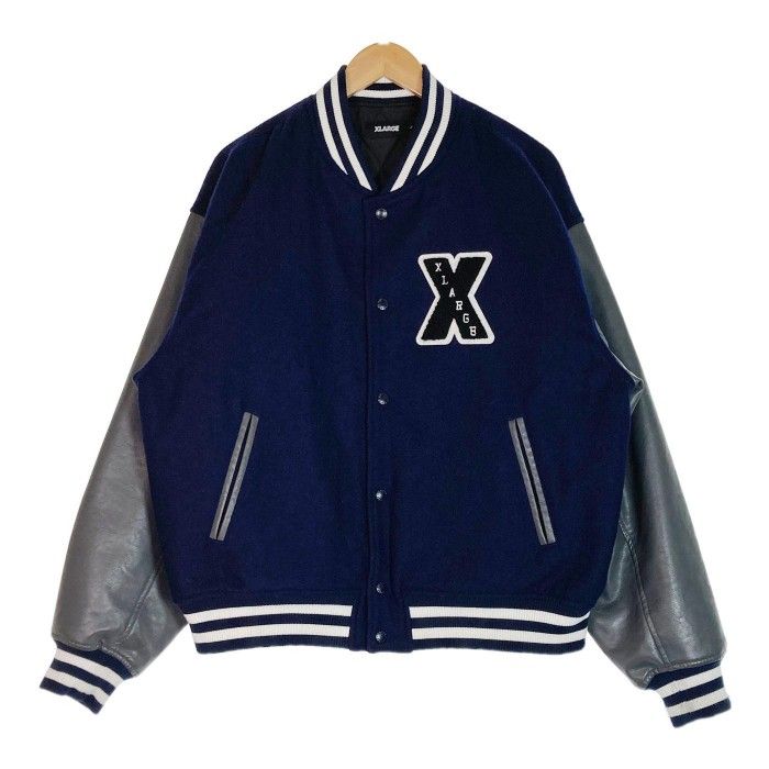 ☆XLARGE エクストララージ 101214021004 OG VARSITY JACKET スタジャン ネイビー sizeL 