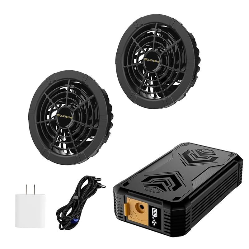 2024年版 空調作業服 ファンバッテリーセット 大容量バッテリー 穴直径