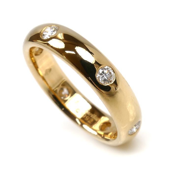 CARTIER カルティエ K18YG イエローゴールド ステラ リング 指輪 ダイヤモンド 7号 47 4.3g レディース