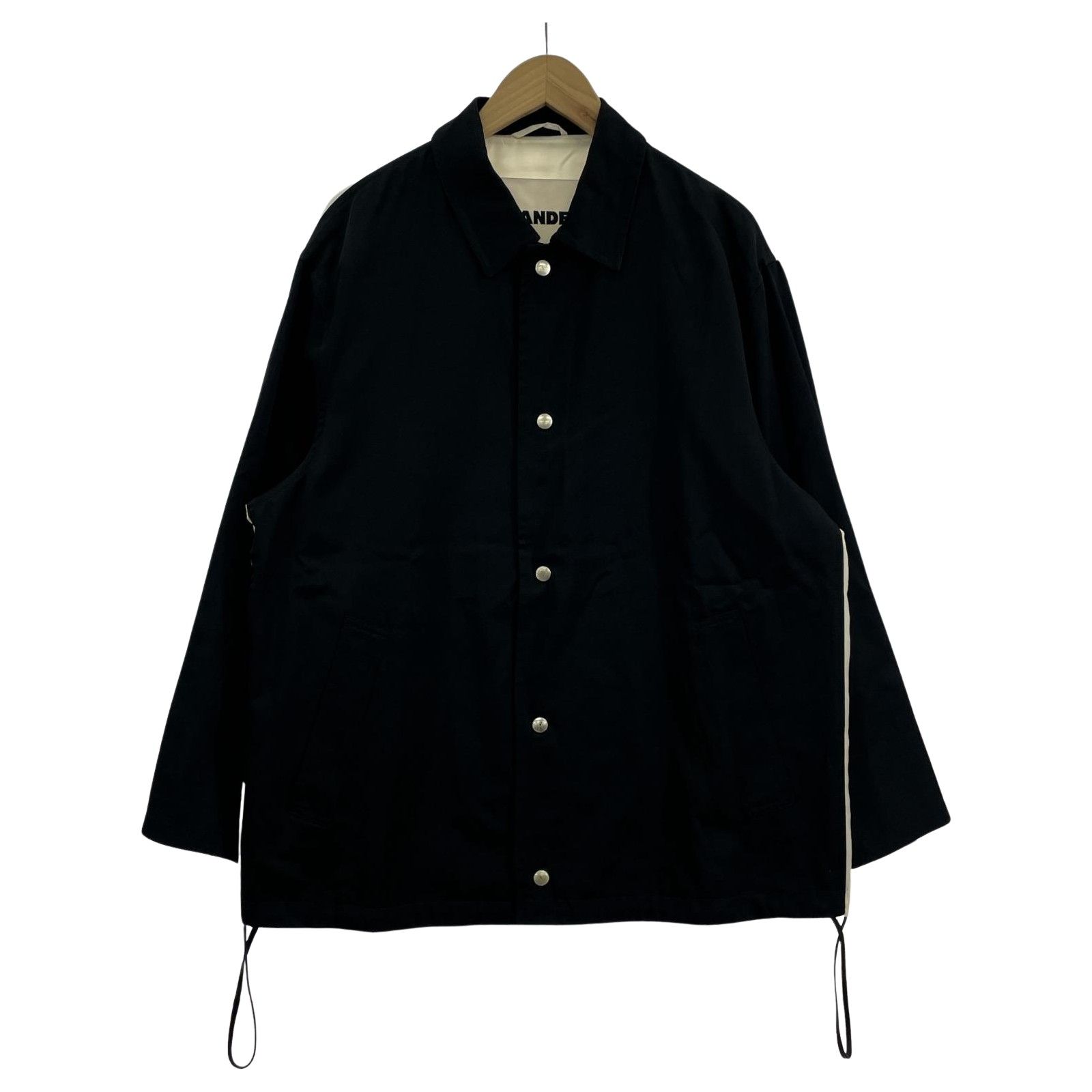 JIL SANDER バックグラフィック コーチジャケット 46 ブラック JIL SANDER バックグラフィック コーチジャケット 46 ブラック - メルカリ
