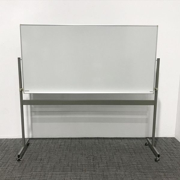 脚付ホワイトボード 片面式 ライオン事務器 グレー