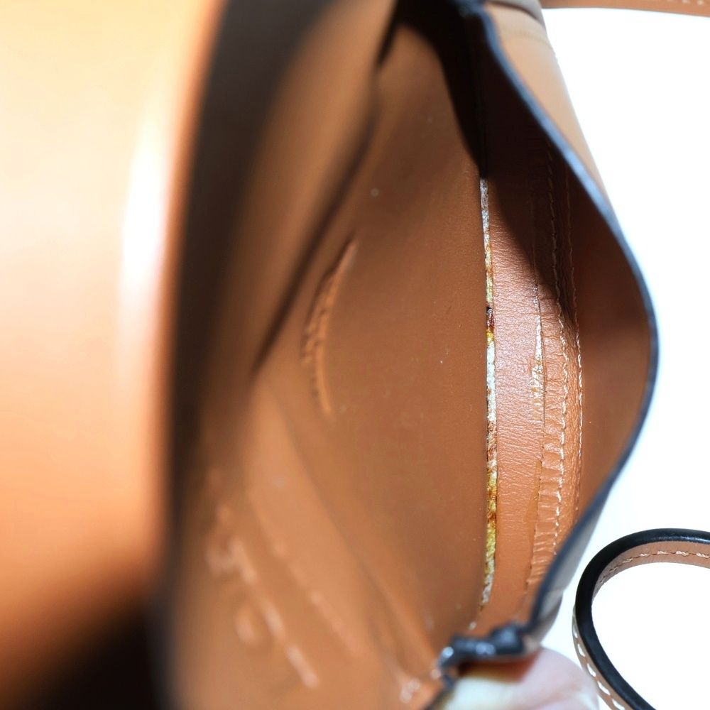 未使用 LOEWE ロエベ バッグ アナグラム ヒール ショルダー レザー 未