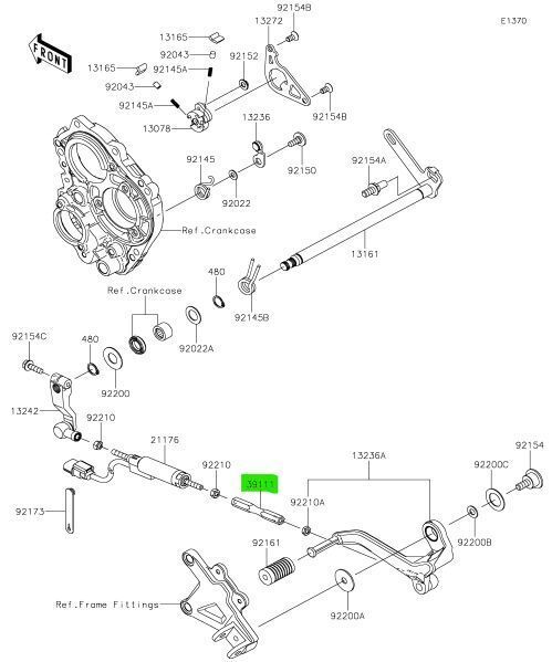 カワサキ ニンジャ ZX-10R タイロッド Rod - Tie 39111-0338 KAWASAKI