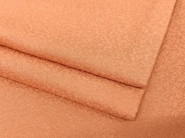 平和屋着物●上質な色無地 紋意匠 甚三紅色 正絹 AABB0352zg