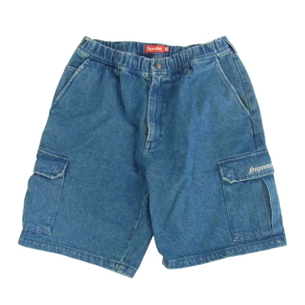 Supreme シュプリーム 22SS Cargo Work Short Denim Pants カーゴ ワーク ショート デニム パンツ インディゴブルー系 32【中古】 Supreme シュプリーム 22SS Cargo Work Short Denim Pants カーゴ