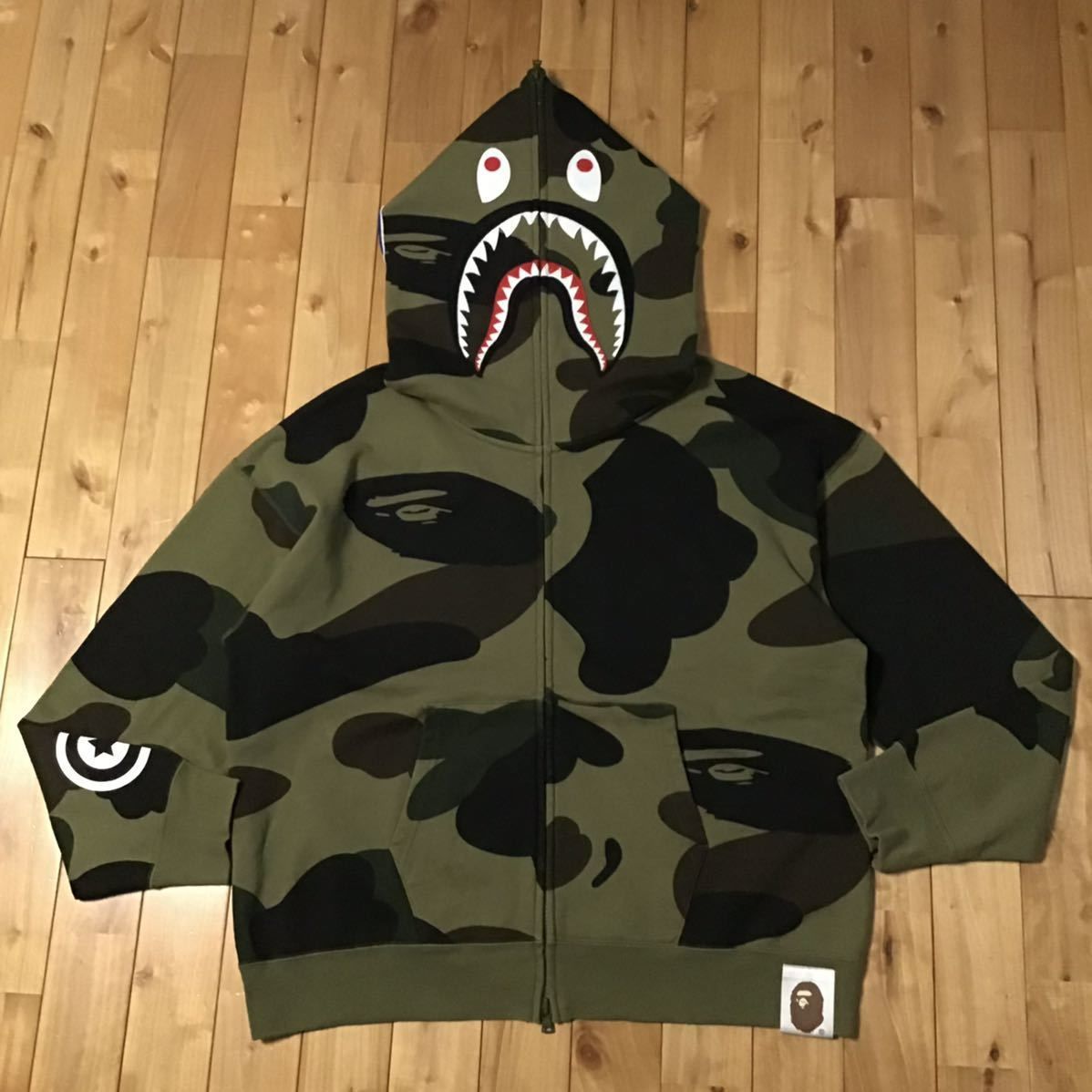 ☆XL☆ Giant shark full zip hoodie a bathing ape BAPE 1st camo