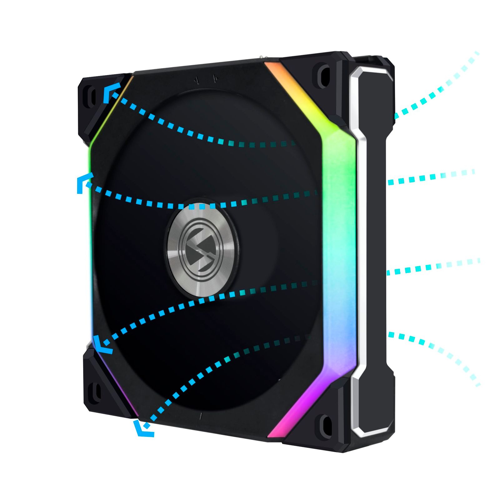 新品 LIANLI ケースファン 「UNI FAN」シリーズ UNIFAN SL120 V2 REVERSE BLADE ブラック ブレード反転モデル 「L-CONNECT 3」対応 日本正規代理店品