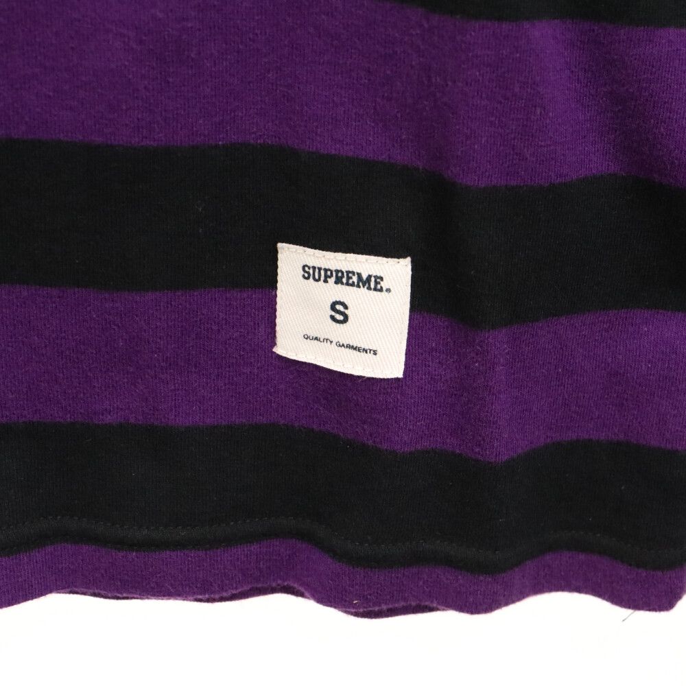 Supreme ボーダー 紫 ボーダー ロン t メンズ ボーダーロンT メンズ T