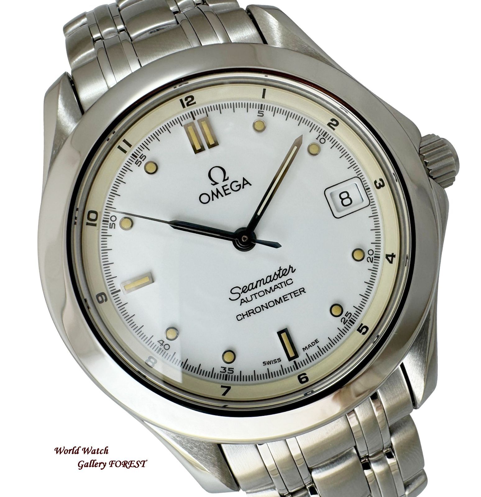 オメガ OMEGA 2501.80 シーマスター120 デイト 自動巻き メンズ 保証書  