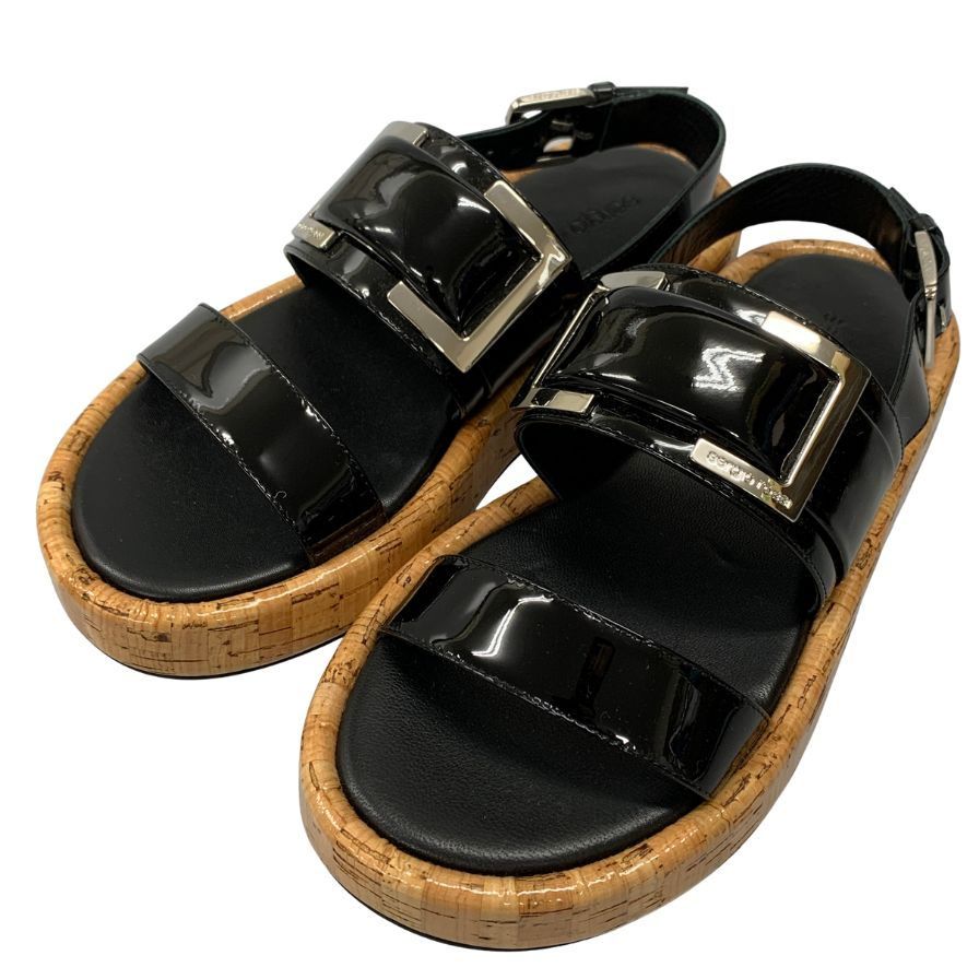 sergio rossi フリンジサンダル ブラック 39 sergio rossi フリンジ