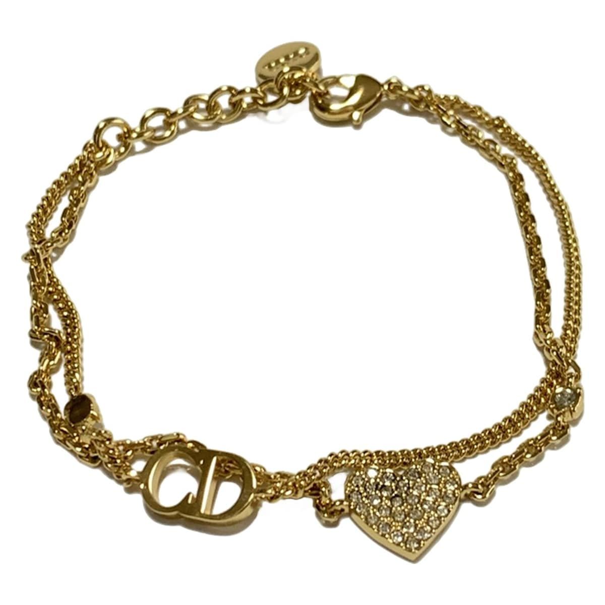 ディオールゴールドハートチャームブレスレット DIOR
