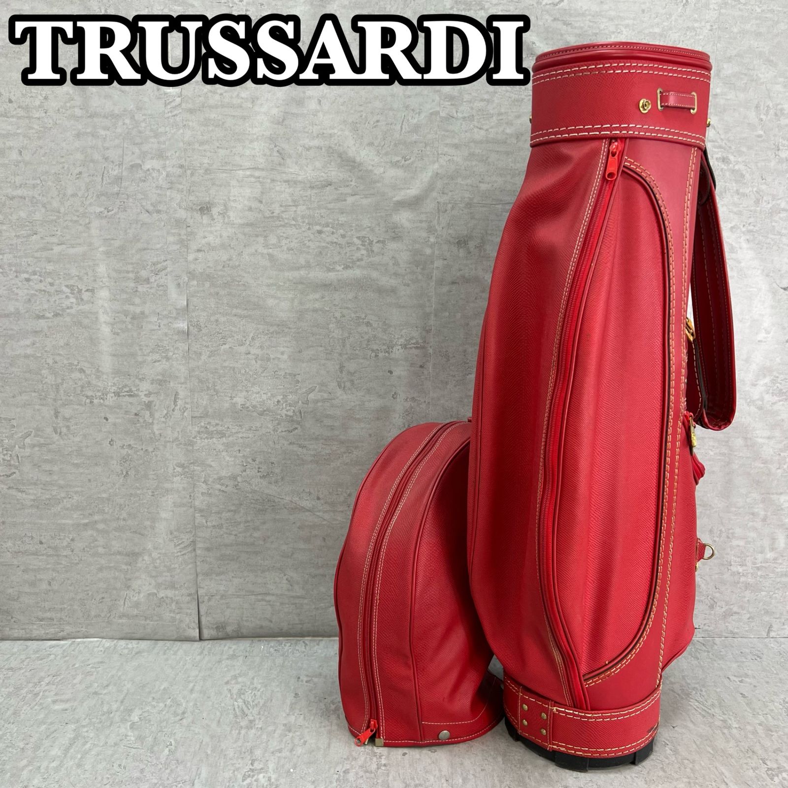 トラサルディ　キャディバッグ　カート式　約8.5型　約21cm　3分割 TRUSSARDI トラサルディ ゴルフ用 キャディバッグ カート式 約