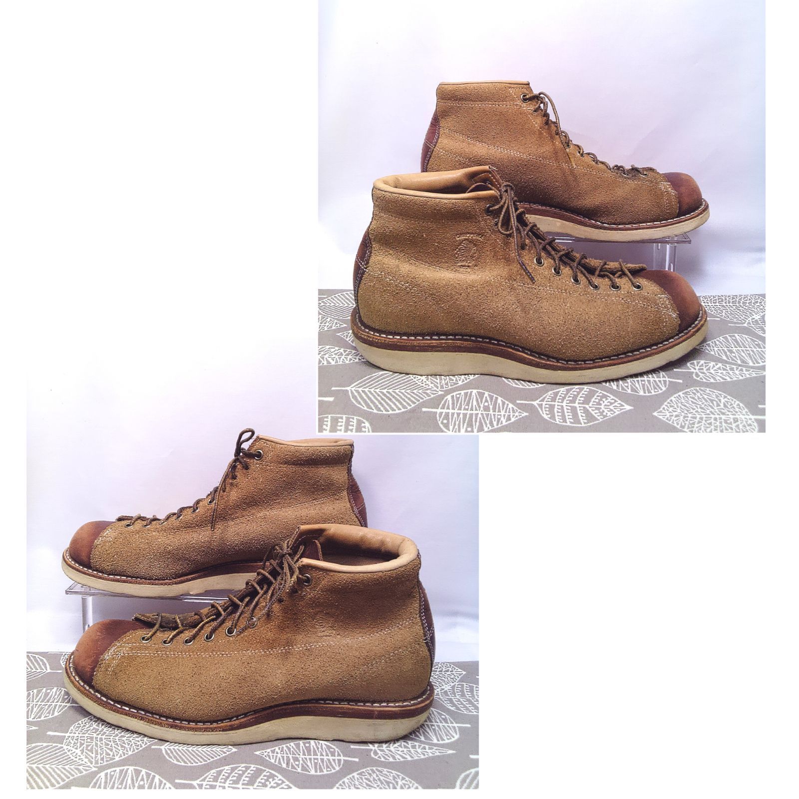 チペワ　モンキーブーツ　90年代 希少】CHIPPEWA チペワ モンキーブーツ ブラウン ベージュ