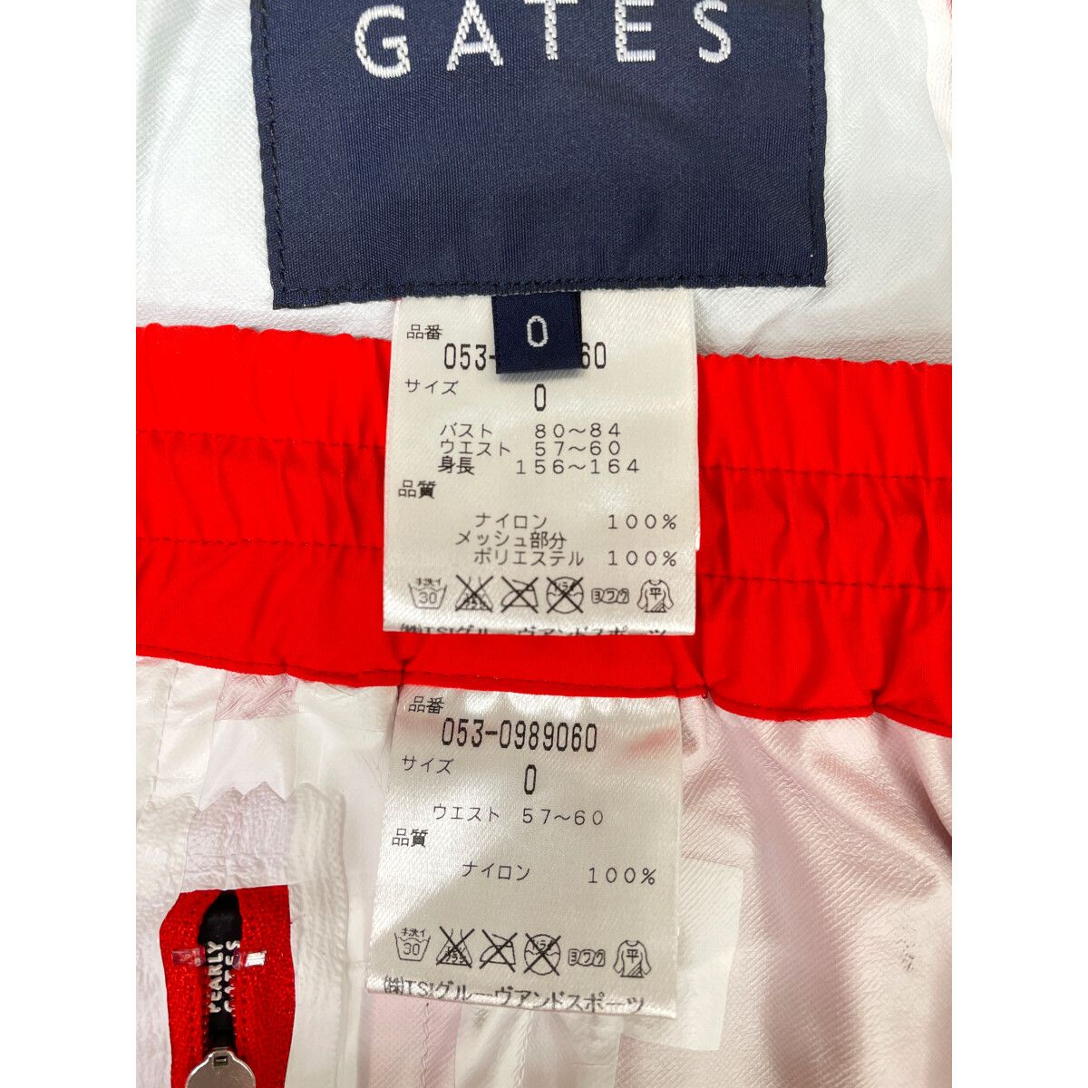 【新品タグ付】パーリーゲイツ　ゴルフ　2wayレインワンピース　袖脱着　ピンク0 新品】パーリーゲイツ 2WAYレインワンピース ピンク×ネイビー 地模様