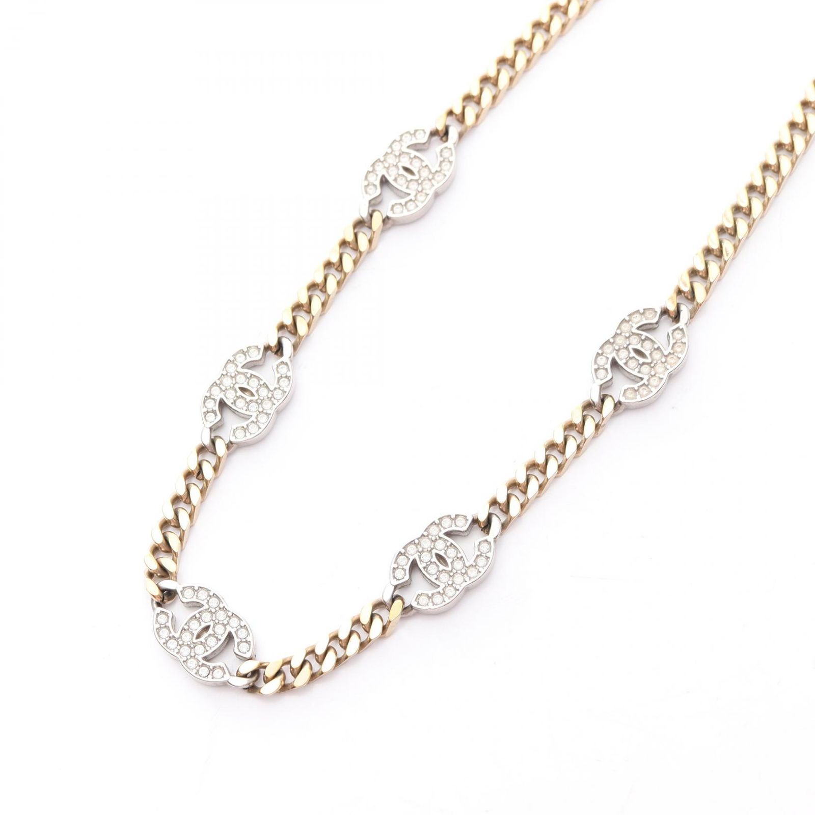 シャネル CHANEL チョーカー ココマーク GP ゴールドメッキ CCマークチョーカーネックレス レディース Used A
