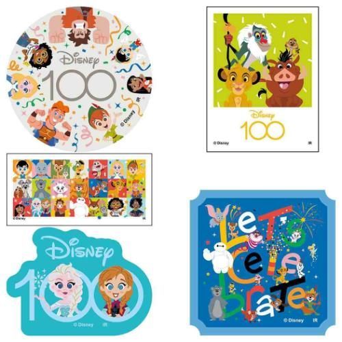 メール便】フレークシール ディズニーキャラクター ステッカー5枚