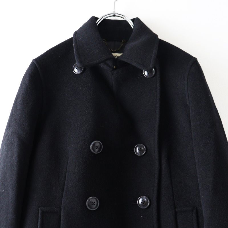 A.P.C ポーランド製 ウールピーコート 黒 ダブルブレスト 740_7.jpg
