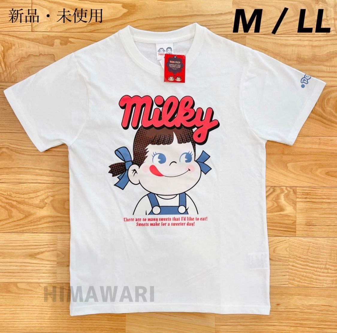 ○ペコちゃん アメコミ風 ビッグプリント 半袖Tシャツ○M/LL グッズ