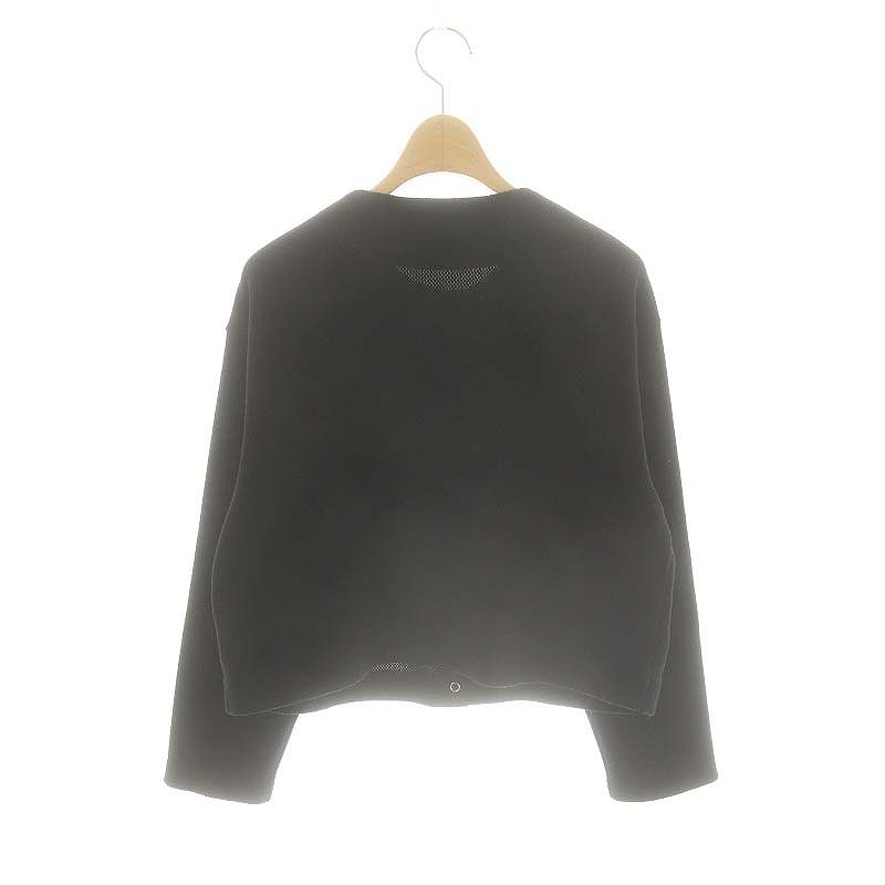 ボールジー BALLSEY トゥモローランド 24SS イギージャージー ショートカーディガン ノーカラー 36 ブラック /DF ■OS レディース Ballsey カーディガン ミラノリブ クルーネックカーディガン